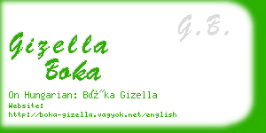 gizella boka business card